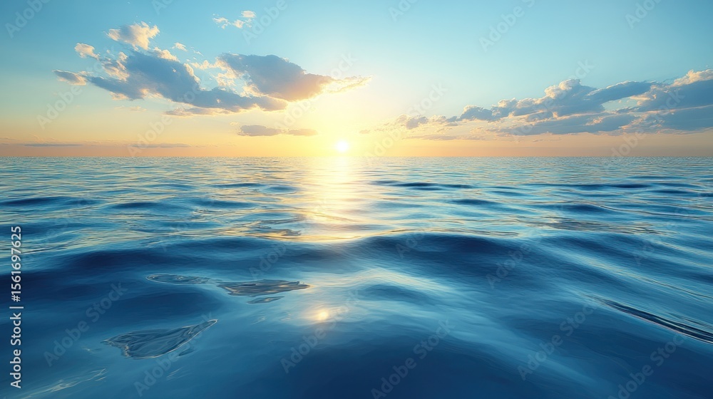 Obraz premium Calm ocean sunset