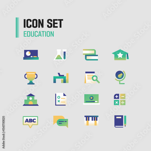 컬러 플랫 아이콘 세트 06
