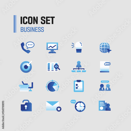 컬러 플랫 아이콘 세트 08
