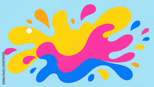 hand drawn watercolor splashes