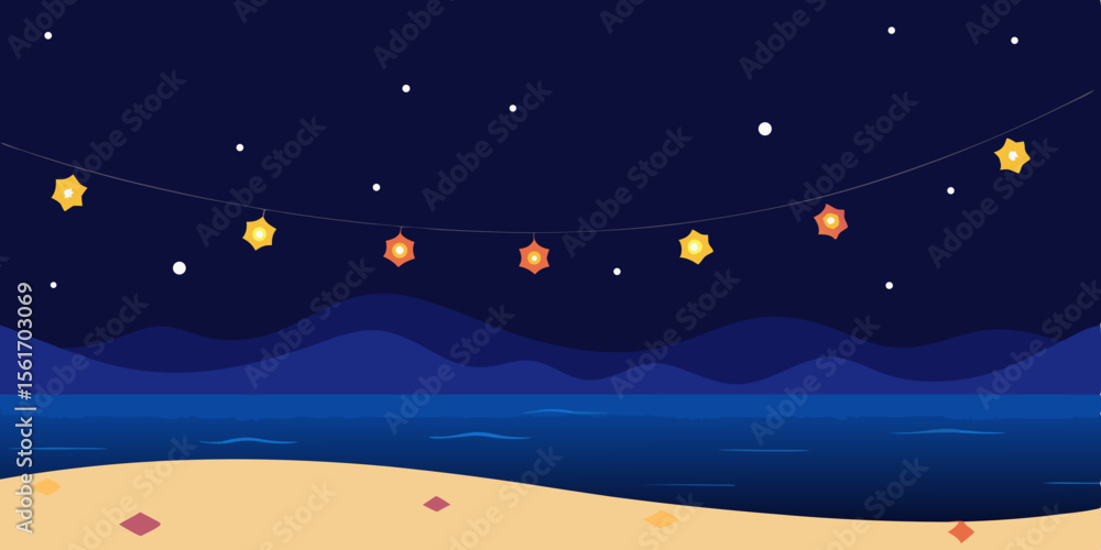 Fototapeta premium christmas night landscape