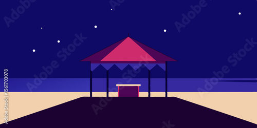 circus tent on the beach