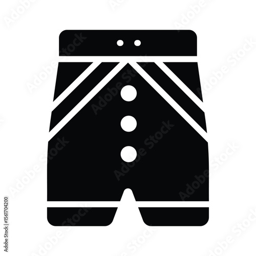 Get this latest glyph style icon depicting fashion shorts
