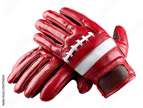 Durable Football Gloves with White Background View