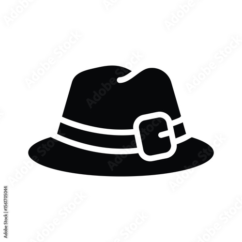 A handy glyph icon showing fedora hat
