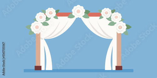 Pink floral frame vector for baby birthday celebration card design with a circus tent and carnival illustration on an abstract background