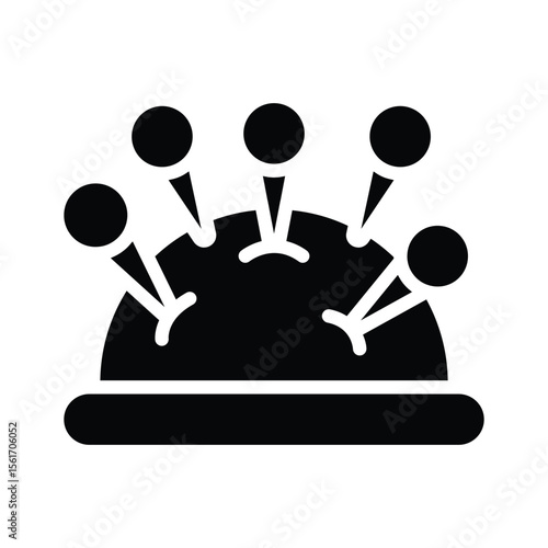 Pin holder glyph icon is ready for premium download