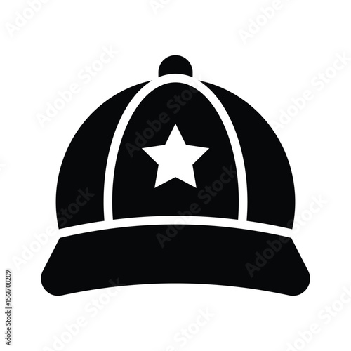 Have a look at this latest glyph style icon of sports cap