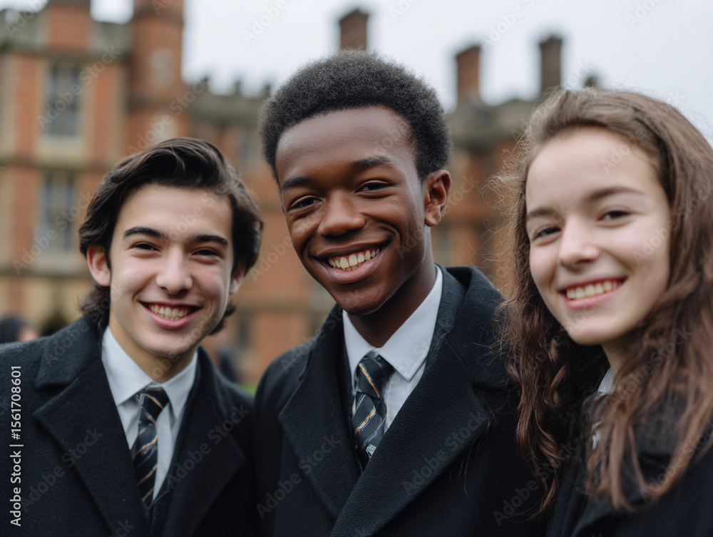 Fototapeta premium Students at an elite English college.