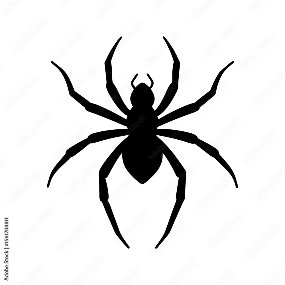 Spider animal silhouette vector, a black animal vector art design, and a silhouette of a spider animal isolated on a white background Spider animal silhouette vector, a black animal vector art design, and a silhouette of a spider animal isolated on a white background
