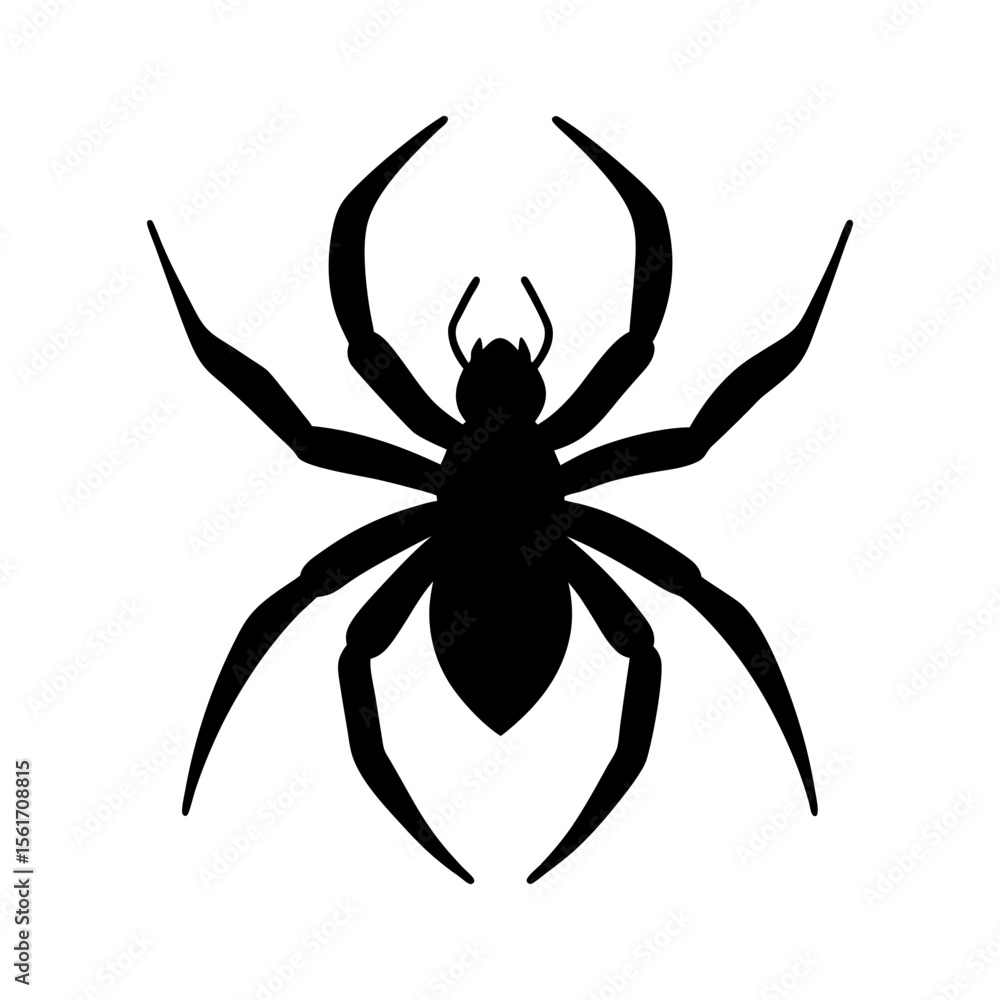 Spider animal silhouette vector, a black animal vector art design, and a silhouette of a spider animal isolated on a white background Spider animal silhouette vector, a black animal vector art design, and a silhouette of a spider animal isolated on a white background