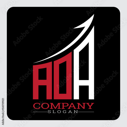 ADA logo design, ADA Company Logo Design Growth vector, ADA Upward Arrow Business Success Logo vector, ADA Corporate Branding Logo, ADA simple and modern logo, ADA business finance logo design, etc.