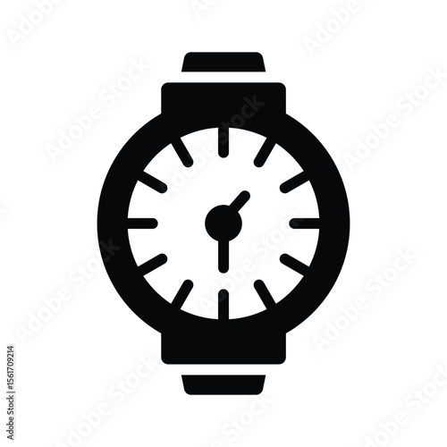 Catch a sight of this modern glyph icon of wristwatch