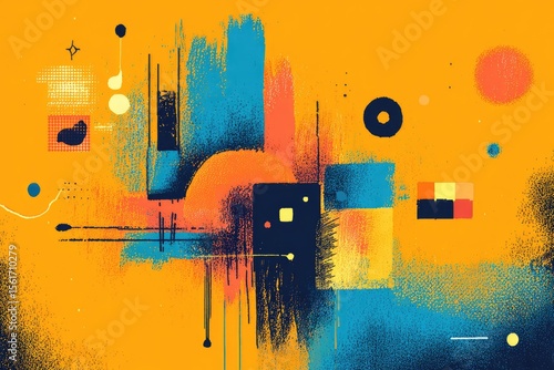 Vibrant Abstract Art Composition