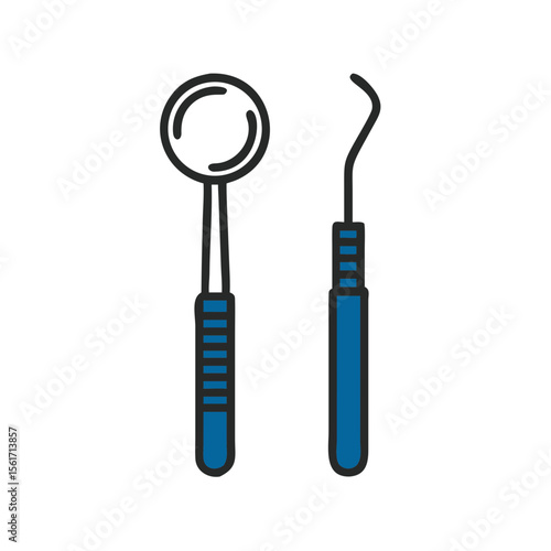 Dental mirror and hook tools for oral examination and care  