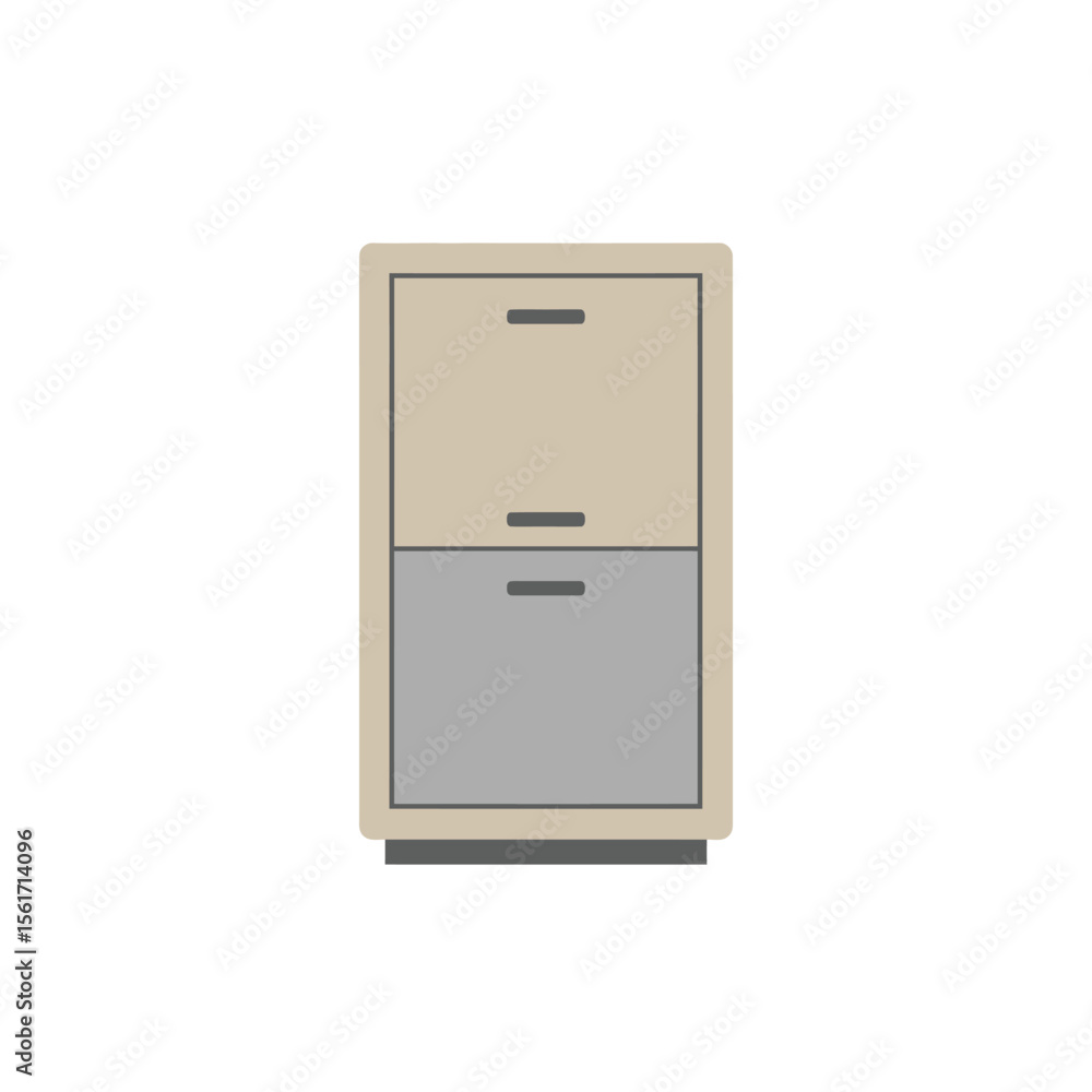 Office cabinet icon in flat style. Furniture storage vector illustration on white background. Drawer sign business concept. Office cabinet icon in flat style. Furniture storage vector illustration on white background. Drawer sign business concept.