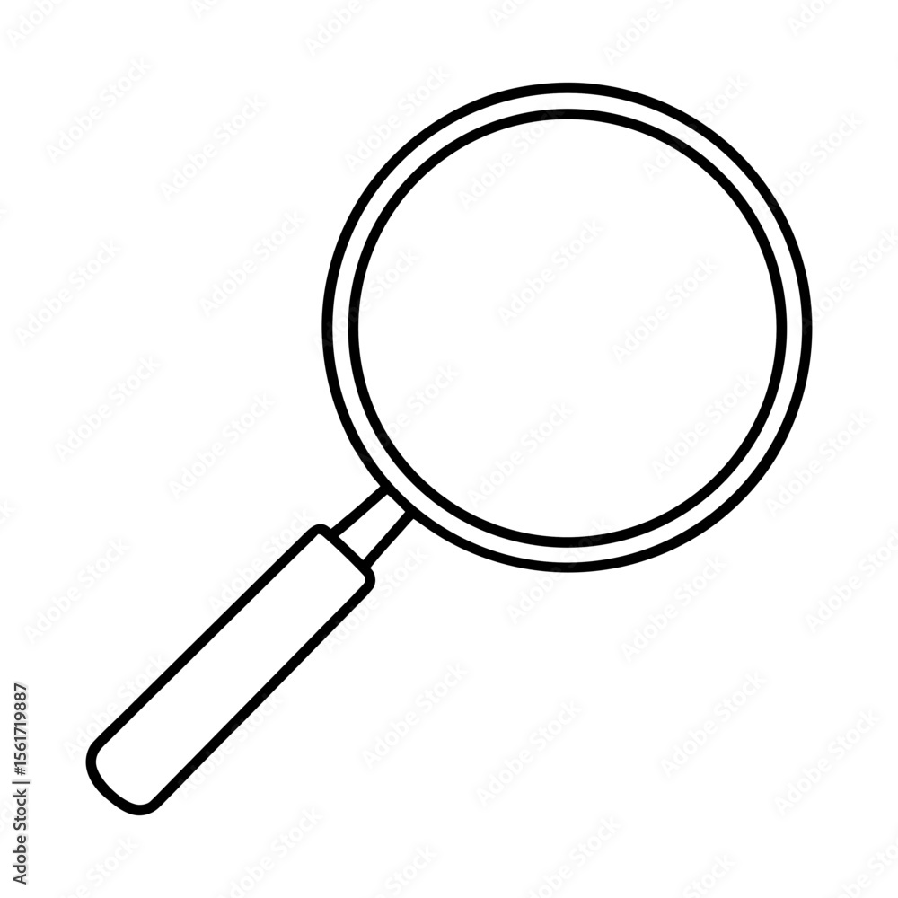 Magnifying glass silhouette vector, a black magnifying glass vector art design, and a silhouette of a magnifying glass isolated on a white background Magnifying glass silhouette vector, a black magnifying glass vector art design, and a silhouette of a magnifying glass isolated on a white background
