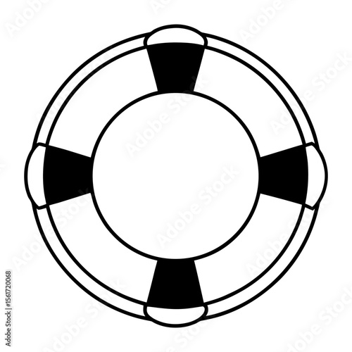Lifebuoy outline silhouette vector, a black lifebuoy vector art design, and a silhouette of a lifebuoy isolated on a white background