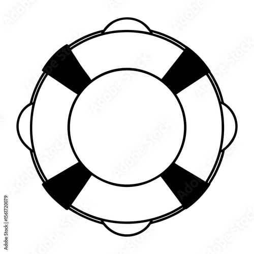 Lifebuoy outline silhouette vector, a black lifebuoy vector art design, and a silhouette of a lifebuoy isolated on a white background