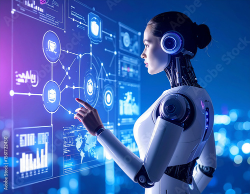 Autonomous AI Agent – Independent Decision-Making System Concept Illustration