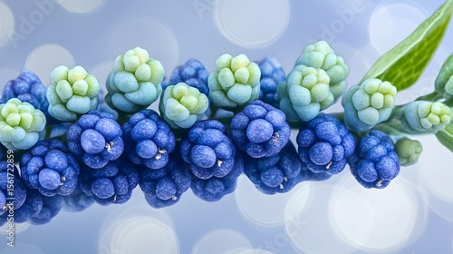 Wallpaper Mural Stunning Blue and Green Flower Buds Macro Photography Torontodigital.ca