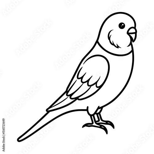 Parrot silhouette vector, black bird outline vector art design, and a silhouette of a parrot bird isolated on a white background