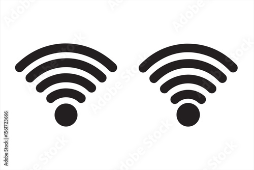 Grid of Wifi Icons Displaying Different Signal Strength