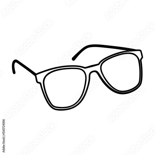 Sunglass silhouette vector, black sunglass vector art design, and a silhouette of an eyeglass and sunglass isolated on a white background