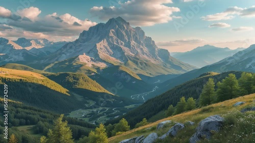 Timelapse of Majestic Tatra Mountains Landscape in Summer Daytime