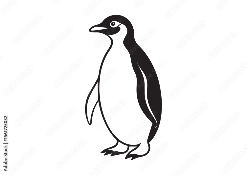 Fototapeta premium Penguin Silhouette, Penguin Vector Illustration