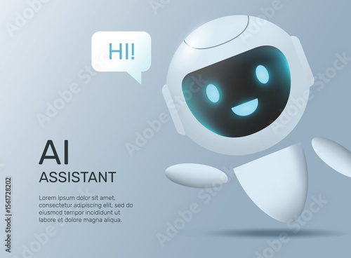 AI Chatbot icon. Robot with speech bubble. Virtual smart assistant bot. Personal assistant concept. Machine learning, Neural network,