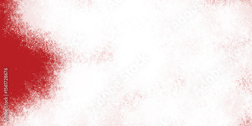 Cloudy white particle mist on solid grunge red background

