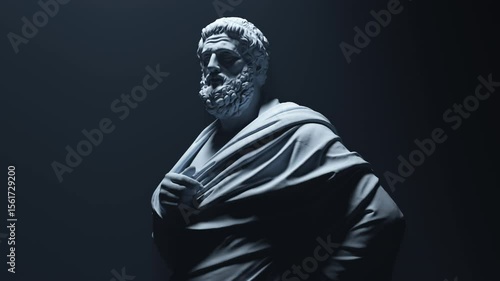 Sophocles Statue / Sculpture - 4K Footage