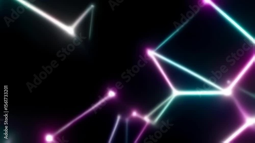 Wallpaper Mural Neon Constellations Form and Dissolve in Cosmic Dance Torontodigital.ca
