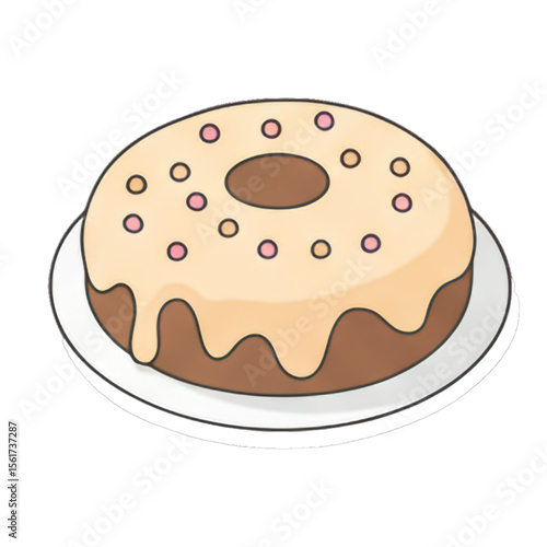 A delicious-looking, glazed donut with sprinkles sits on a plate.