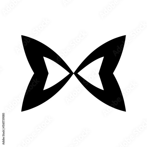 Unique silhouette pictogram featuring opposing shapes perfect for design projects and creative applications