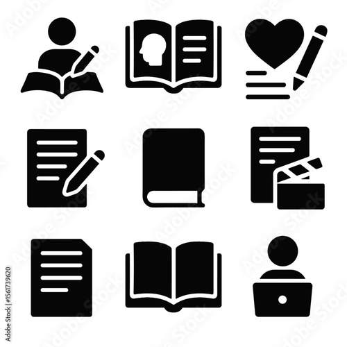 Writer Icon Set