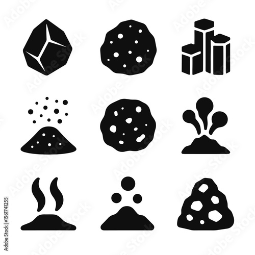 Volcano Icons Grid