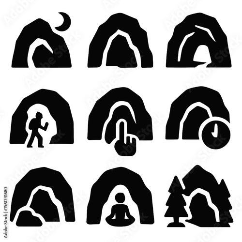 Cave Icon Set