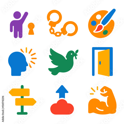 Colorful Freedom Icons