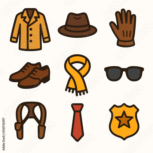 Detective Icons Grid