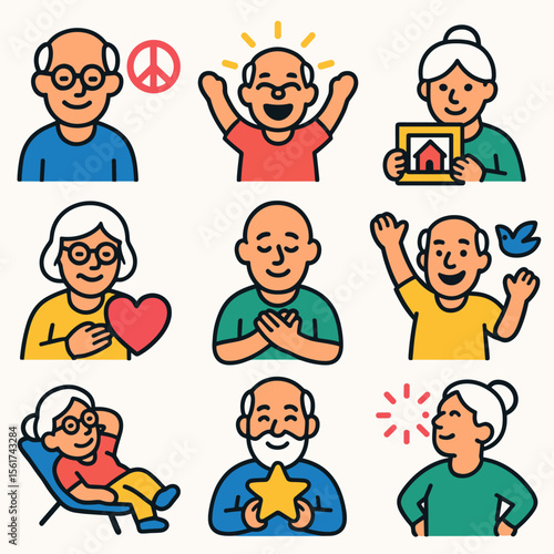 Retirement Emotion Icons