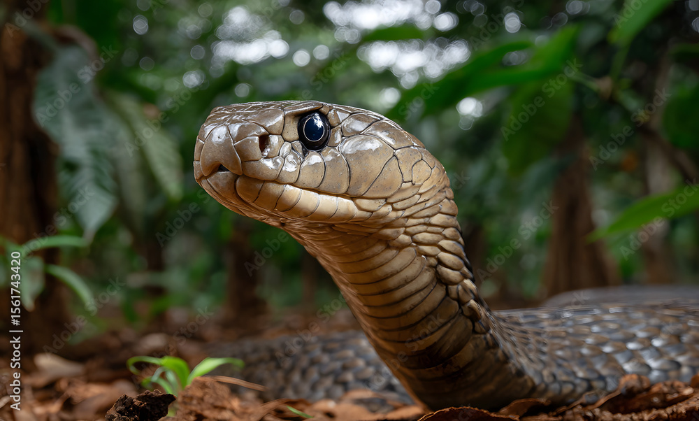 Fototapeta premium Royal cobra in Sri Lanka