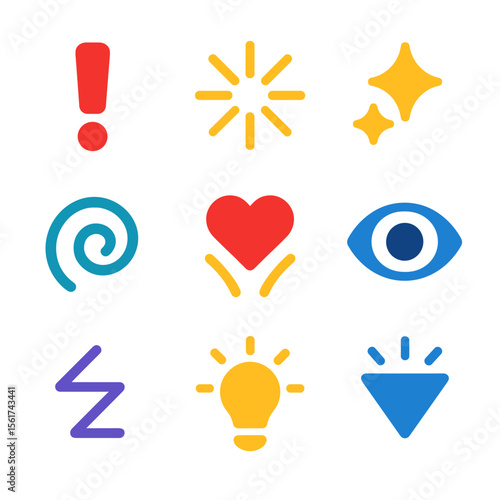 Colorful Vector Icons Grid