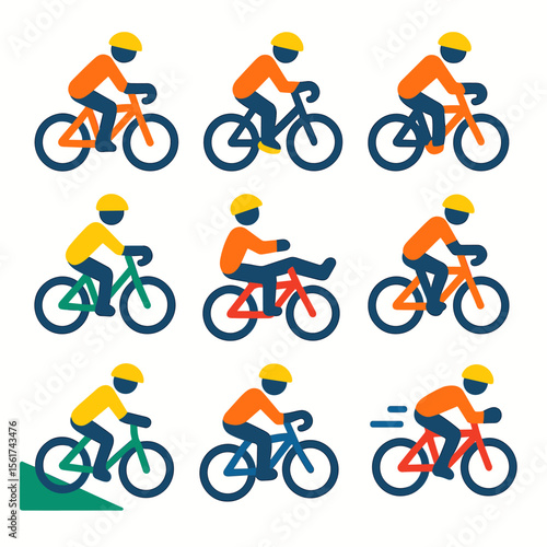 Cycling Actions Icons
