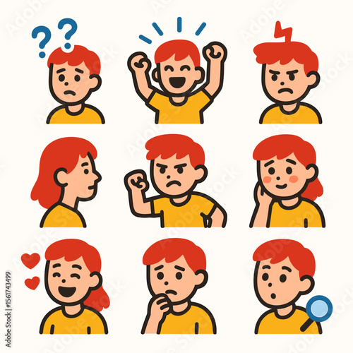 Adolescence Mood Icons