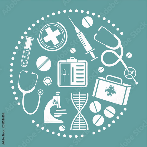 Medical icons healthcare medicine and health vector illustration