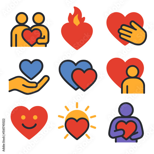 Colorful Love Icons