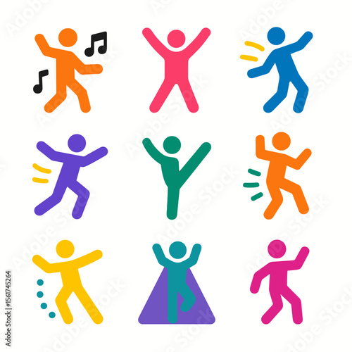 Dancing Icons Grid