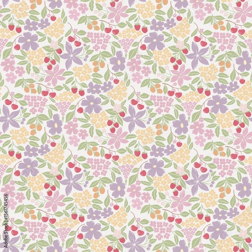 colorful seamless floral pattern